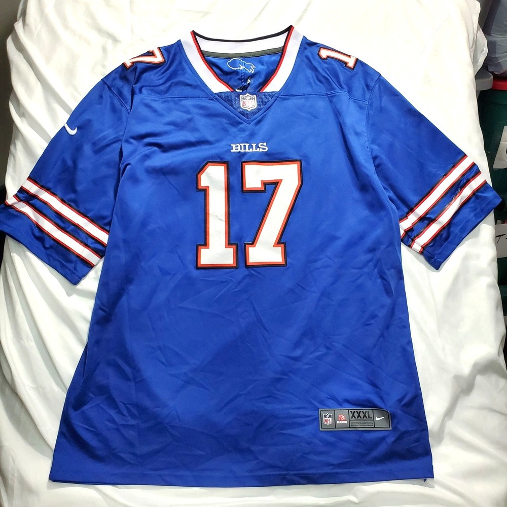Nike NFL Buffalo Bills Josh Allen 17 Stitched Jersey Royal Blue Mens XXXL